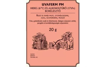 Uvaferm PM - hideg- és alkoholtűrő borélesztő