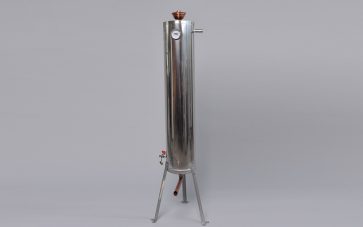   Rozsdamentes átfolyós hűtő, réz csőköteges 30l vízzáras kivitel